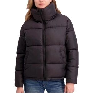 Hudson London Black Puffer Jacket XL New